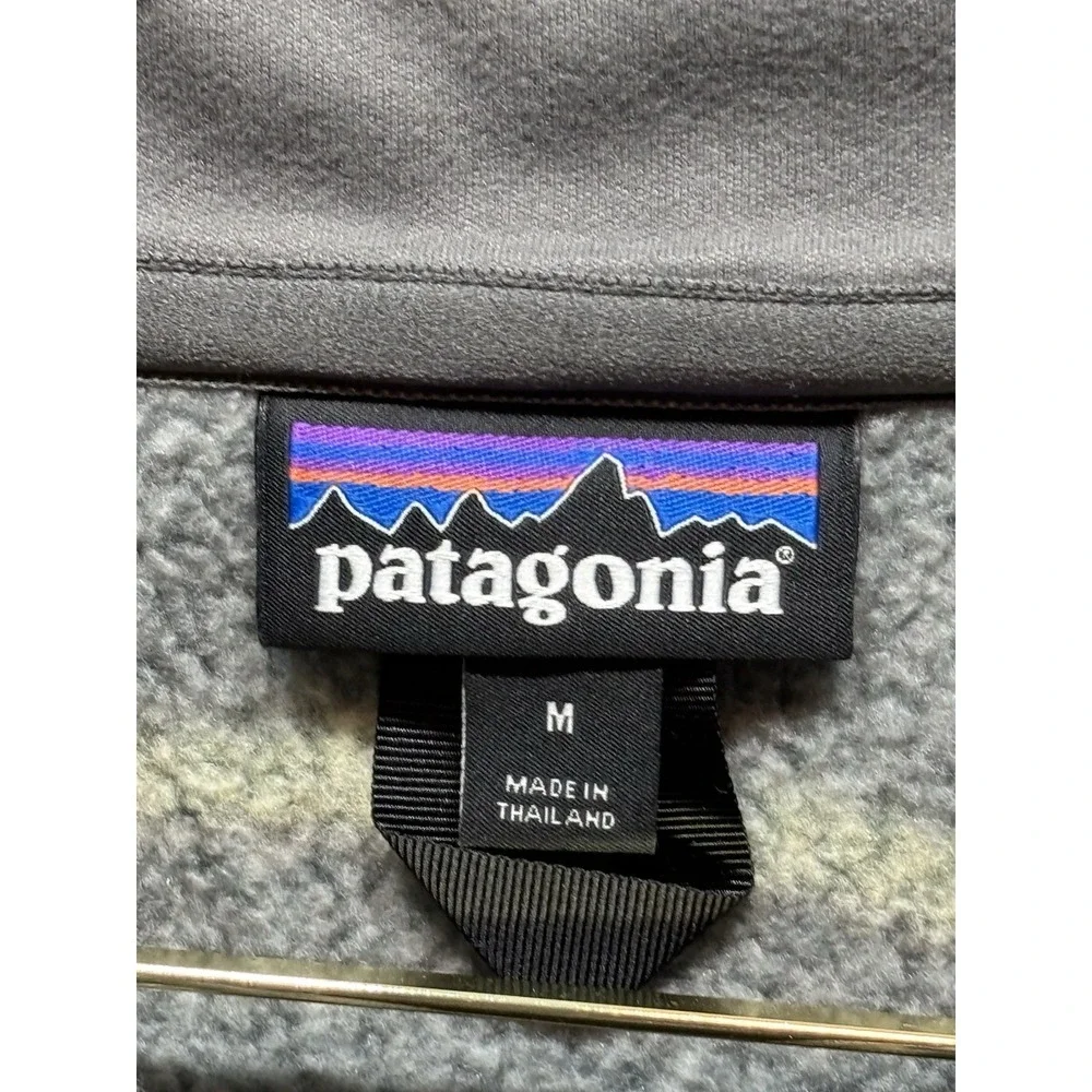 Patagonia Pullover Men Med Gray Better Sweater Fleece 1/4 Zip Pockets Outdoor